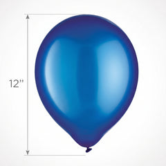 Royal Blue Pearl Latex Balloons - 12" | Pack of 72