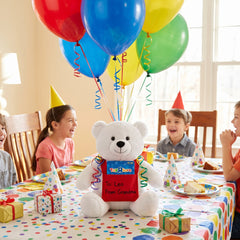 Bear Plush Balloon Weight and Gift Card Holder Accessory