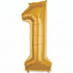 50-Inch Gold Number 1 Foil Balloon