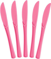 Heavy Duty Cerise Plastic Knives | Case of 1200