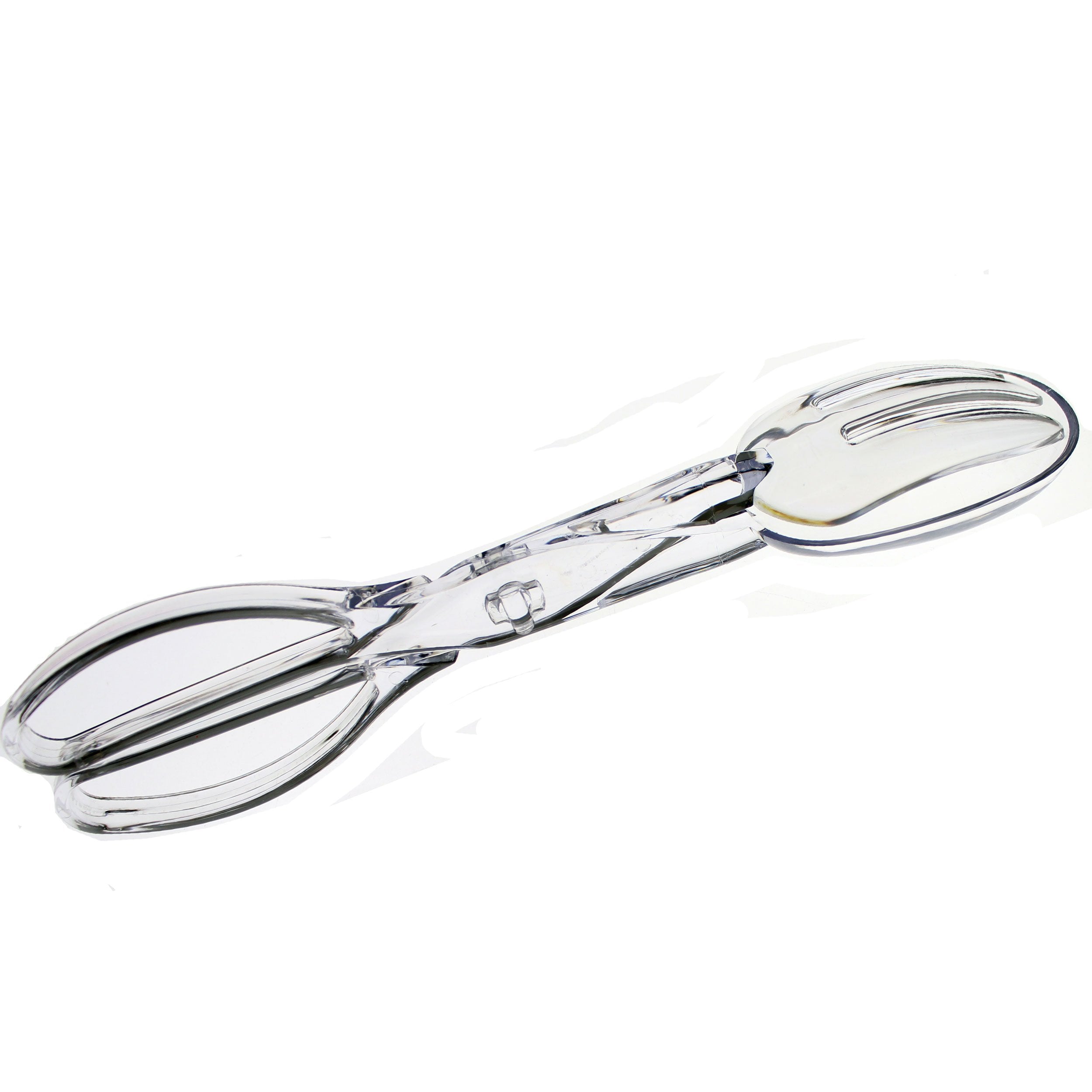 Clear Plastic Deluxe Salad Tongs | 1 Pack