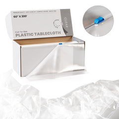 60 In. x 300 Ft. Cut To Size Table Roll | Clear | Case of 4
