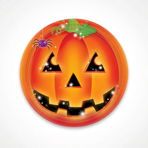 Perfect Pumpkin Halloween Paper Plates - 8.5'' Round