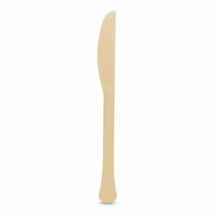 Elegant Gold Plastic Knife - Solid Color Collection - 7.5 in.