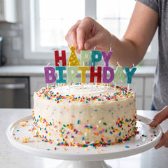 Glittery "Happy Birthday" Candle Picks