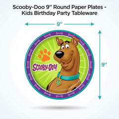 Scooby-Doo 9" Round Paper Plates - Kids Birthday Party Tableware