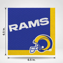 Los Angeles Rams Luncheon Napkins - 6.5 In. x 6.5 In.