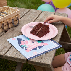 Saddle Up "Happy Birthday" Beverage Napkins - 16 Pack - 5 In. X 5 In.