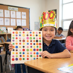 Colorful 100th Day of School Paper Crown