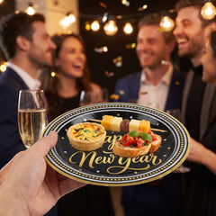 Midnight Hour New Year's Eve 8.5" Round Paper Plates
