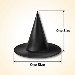 Classic Witch Hat - Black, One Size Halloween Costume Accessory