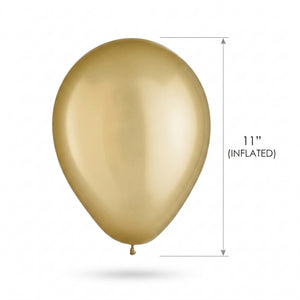 Golden & White Latex Balloons, 11-Inch, 15-Pack
