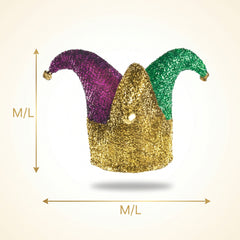 Pet Jester Hat Costume Accessory (M/L)