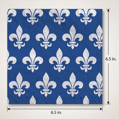 Canadian National Day Fleur-de-lis Luncheon Napkins - 6.5 In. x 6.5 In.