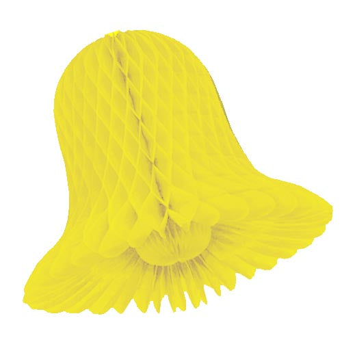 11 In. Yellow Honeycomb Tissue Bell