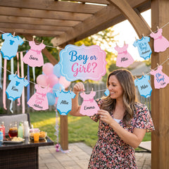 "Boy or Girl?" Gender Reveal Activity Banner Kit, 15-ft for Baby Showers