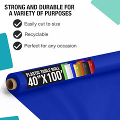 Unleashed - 40 In. x 100 Ft. Dark Blue Table Roll