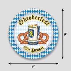 Oktoberfest Harvest 9-Inch Plates - Set of 8
