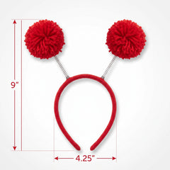 Red Pom Pom Head Bopper - Cheer and Costume Accessory