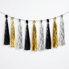 New Year's Eve Metallic Tassel Garland