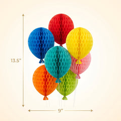 Vibrant Honeycomb Birthday Balloon Decorations