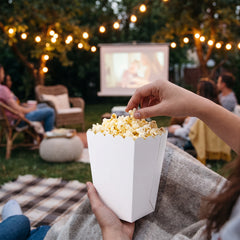 Mini White Popcorn Treat Boxes - 5 Pack