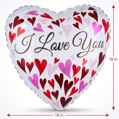 Heartfelt "I Love You" 18-Inch Foil Balloon