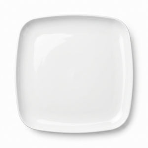 Elegant 14" Square White Plastic Serving Platter