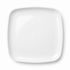 Elegant 14" Square White Plastic Serving Platter