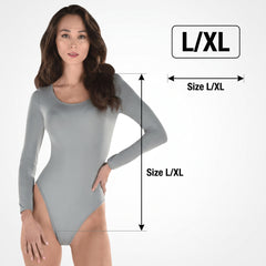 Elegant Grey Halloween Bodysuit L/XL