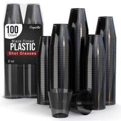 2 Oz. Smokey Plastic Shot Glasses - 100 Ct.