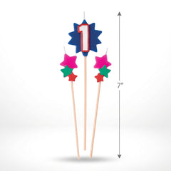 Star Birthday Number Toothpick Candle Set