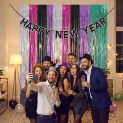 Starlight "Happy New Year" Fringe Backdrop & Banner Set