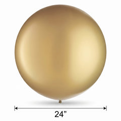Gold Pearl Latex Balloons, 24-Inch, 4-Pack for Celebrations