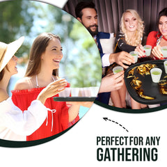 2 Oz. White Pearl Plastic Shot Glasses | 100 Count