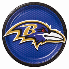 Baltimore Ravens 9" Round Paper Plates - NFL Party Supplies
