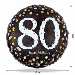80th Birthday Celebration Sparkle Balloon