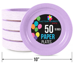 Lavender 10" Round Paper Dinner Plates