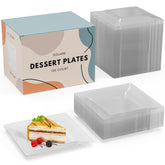 4.5 In. Clear Square Plates | 600 Count