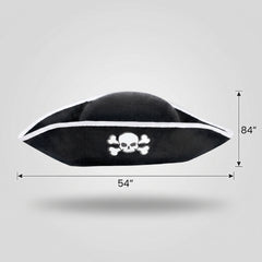 Black Skull & Crossbones Pirate Hat - Perfect Costume Accessory