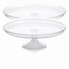 Medium Clear Plastic Cake Stand for Elegant Dessert Displays