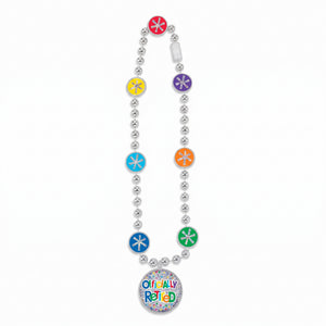 Happy Retirement "Officially Retired" Beaded Necklace with Pendant