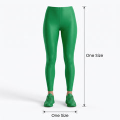 Kids' Festive Green Footless Tights - One Size
