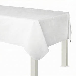 Elegant White Flannel Back Table Cover