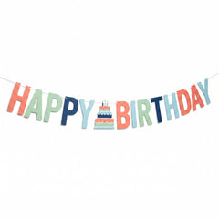 Modern "Happy Birthday" Letter Banner