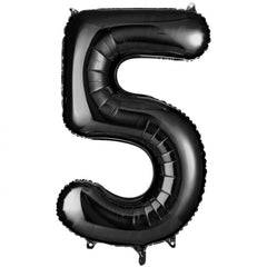 Black Number 5 Foil Balloon - 34"