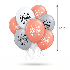 Romantic Navy Bride "Love" Latex Balloons - 12", 15 Pack