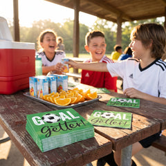 Goal Getter Soccer Beverage Napkins - 36 Pack - 5 In. X 5 In.