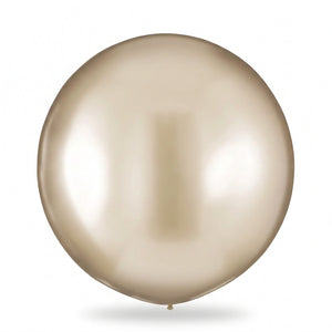 Luxurious Gold Metallic 24" Latex Balloons - 4 Pack