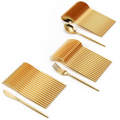 360 Pack Trendable Gloss Cutlery Combo Gold 120/120/120